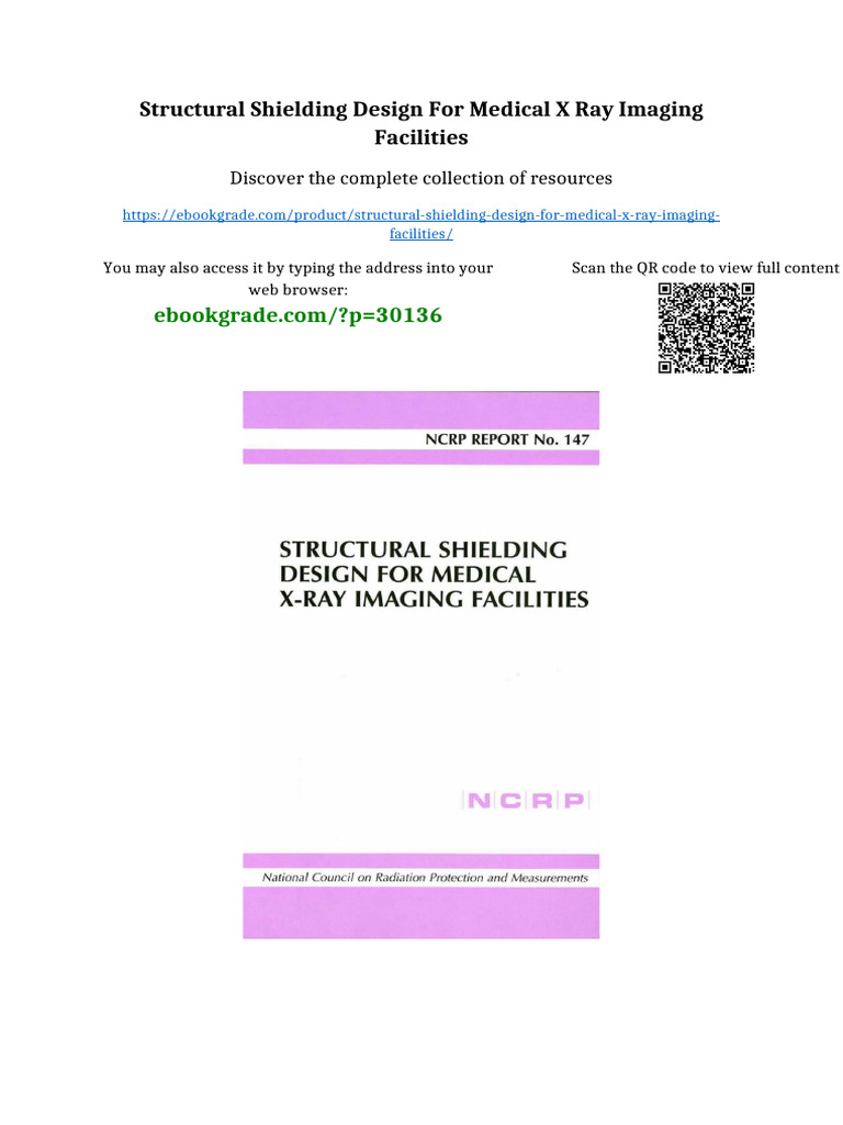 Structural Shielding Design For Medical X Ray Imaging Facilities ...