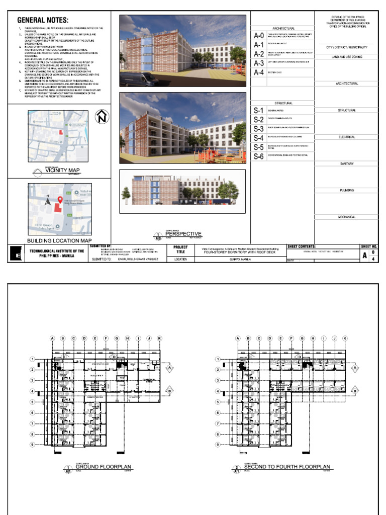 Complete Archi and Structural Plan | PDF | Civil Engineering
