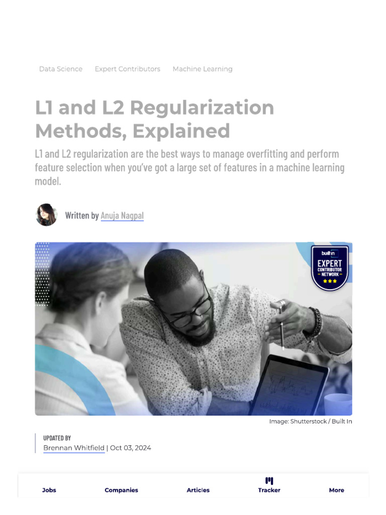 L1 and L2 Regularization | PDF