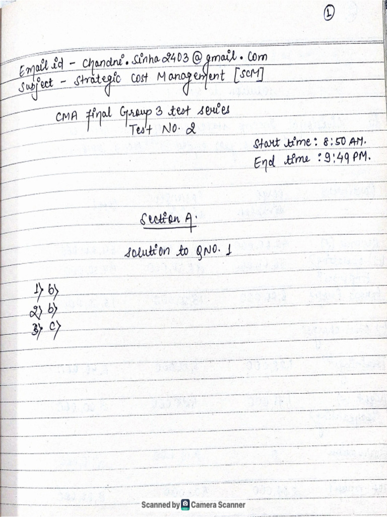 Test 02 Cma Final SCM | PDF