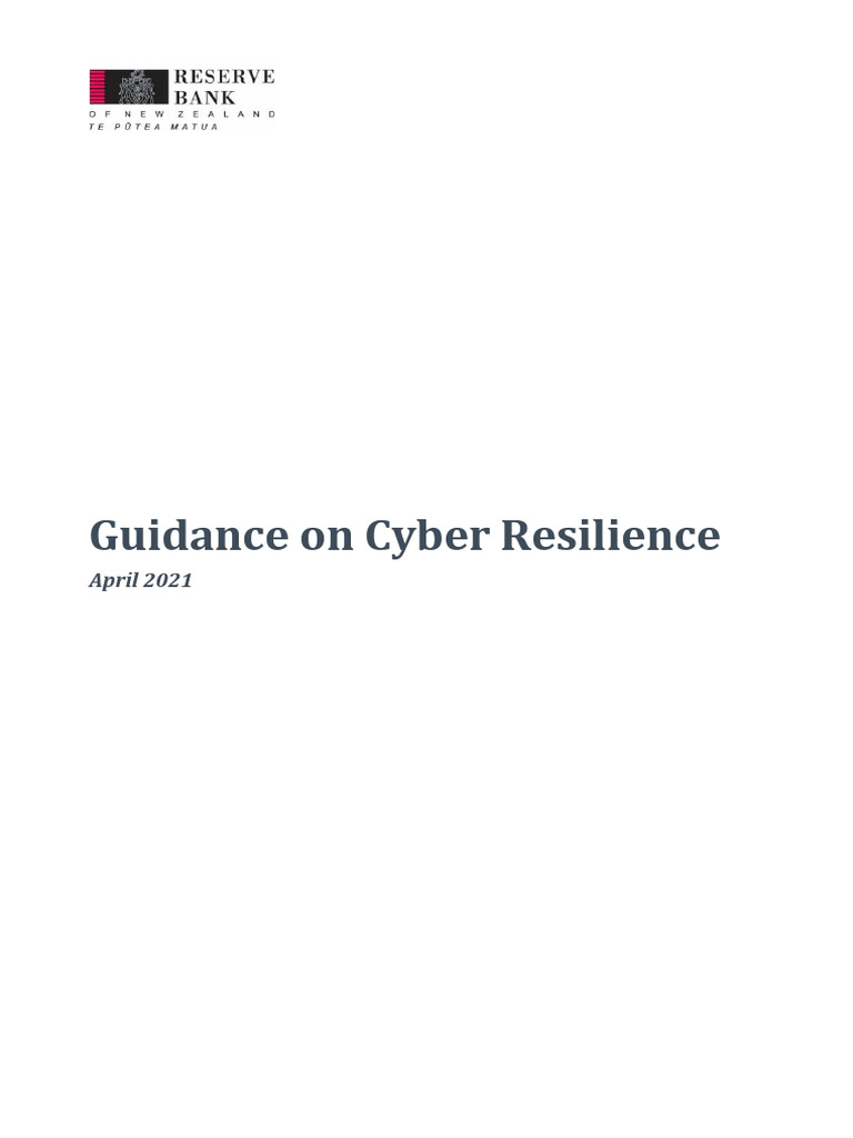 Guidance On Cyber Resilience April 2021 | PDF | Computer Security ...