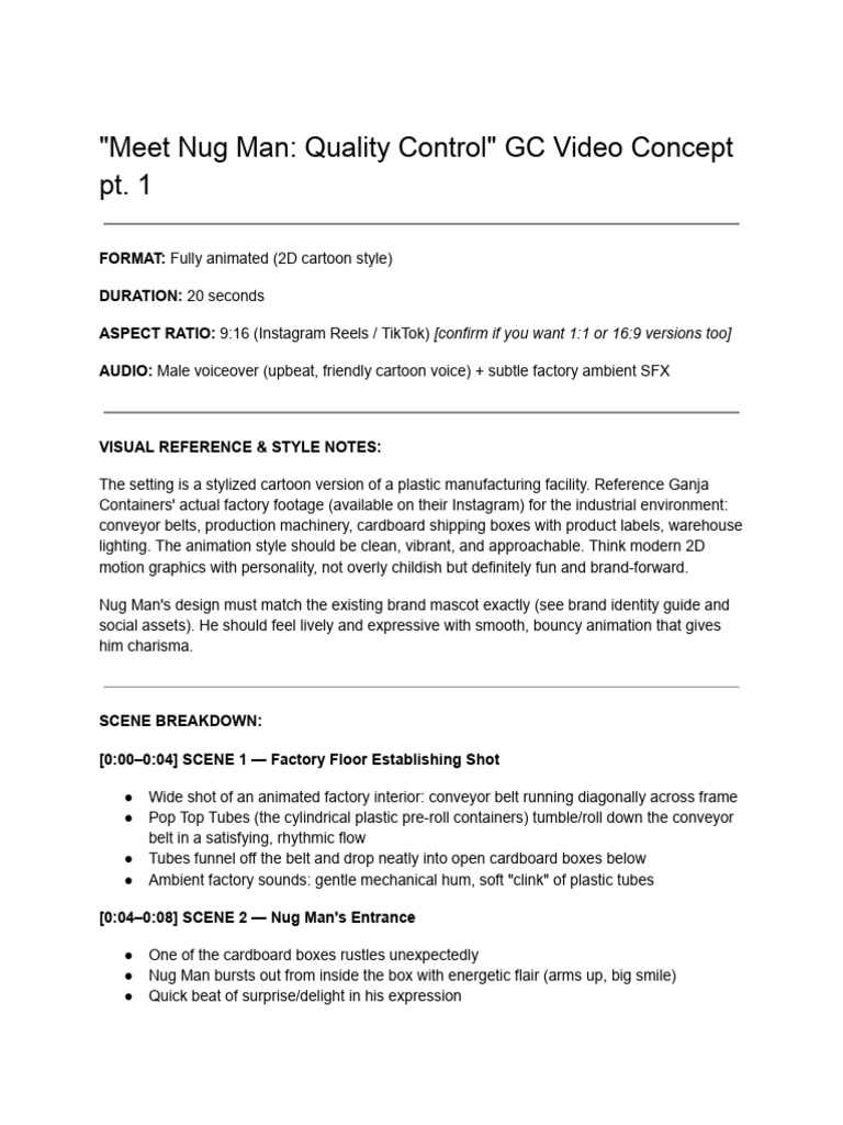 Meet Nug Man Quality Control GC Video Concept Pt1 | PDF