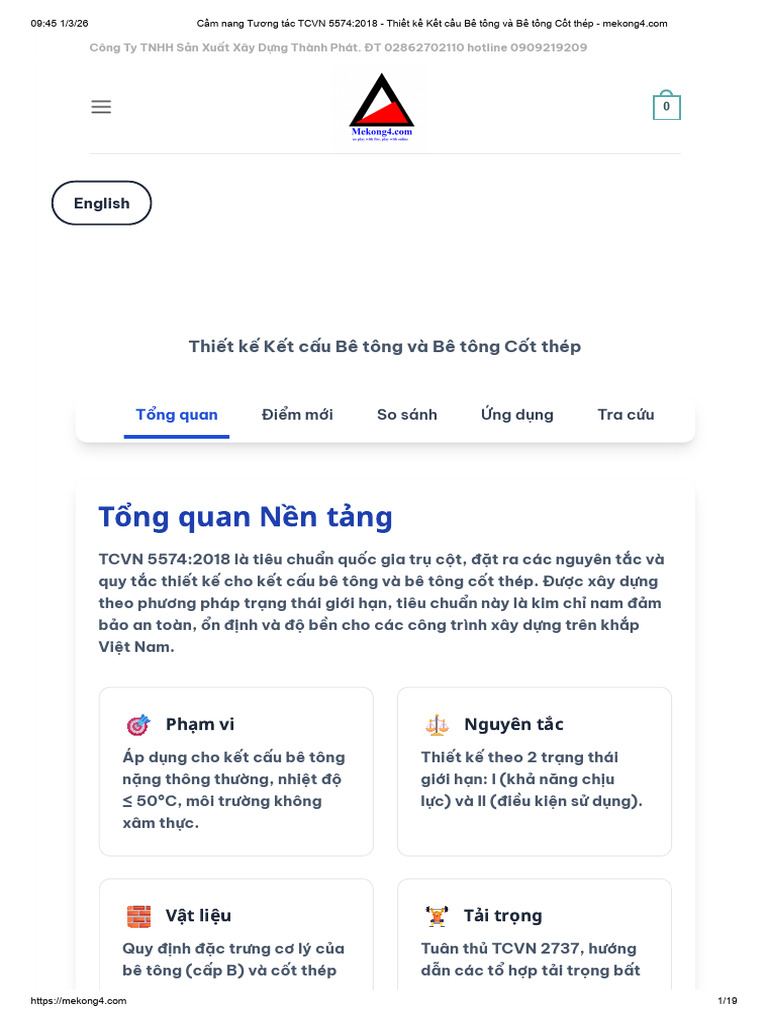 Cẩm Nang Tương Tác TCVN 5574 - 2018 - Thiết Kế Kết Cấu Bê Tông Và Bê ...
