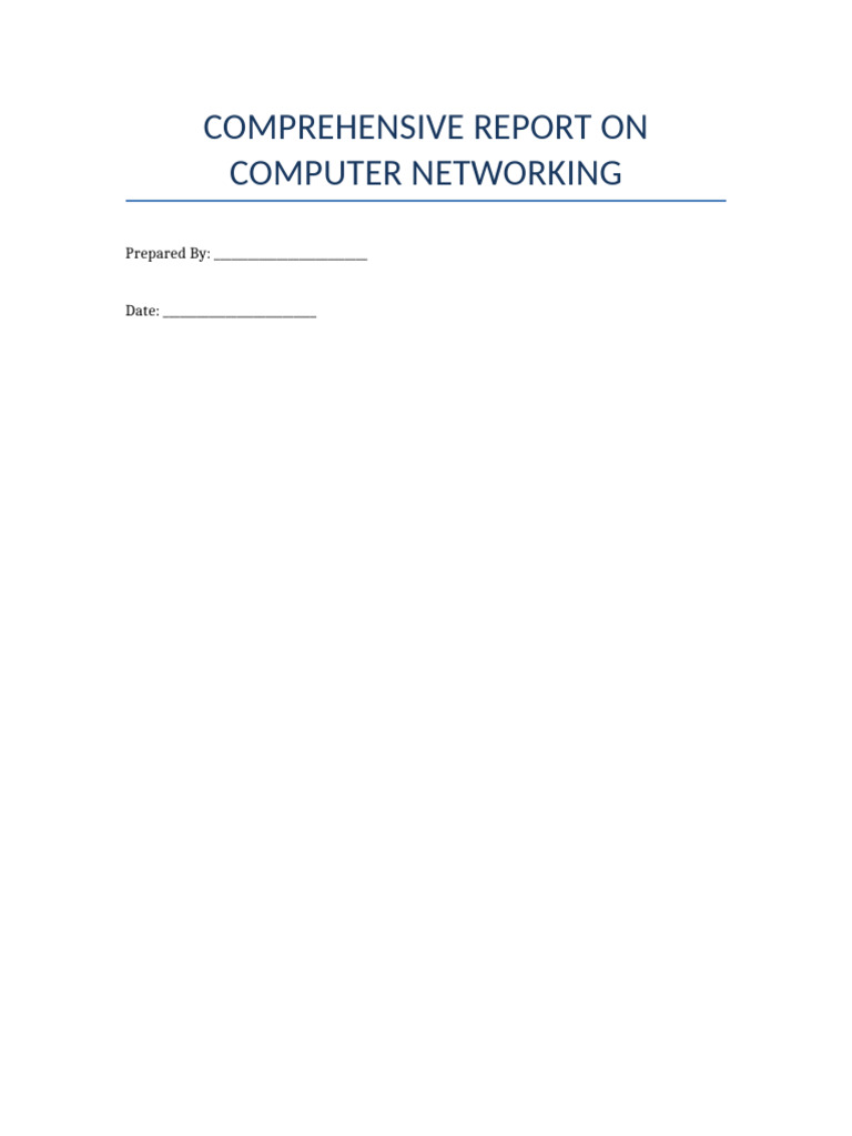 Full Networking Report Expanded | PDF | Network Topology | Transmission ...