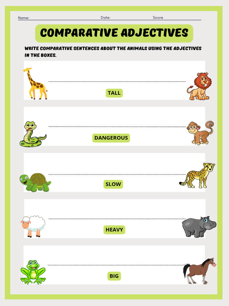 Worksheet Comparative and Superlative Adj. | PDF | Solar System | Local ...