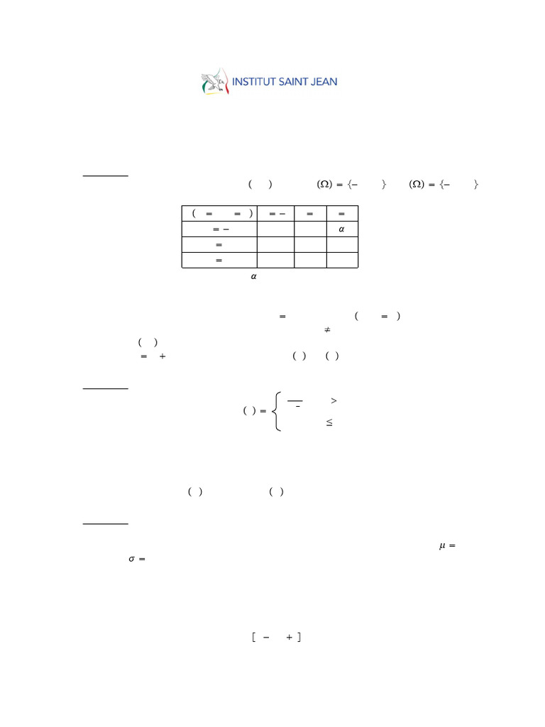 Proba-Stat Ratt ING2 | PDF | Mesure (mathématiques) | Probabilité