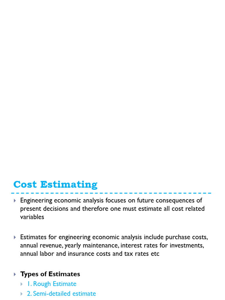 1.1 Eng. Cost and Estimation | PDF | Labour Economics | Business