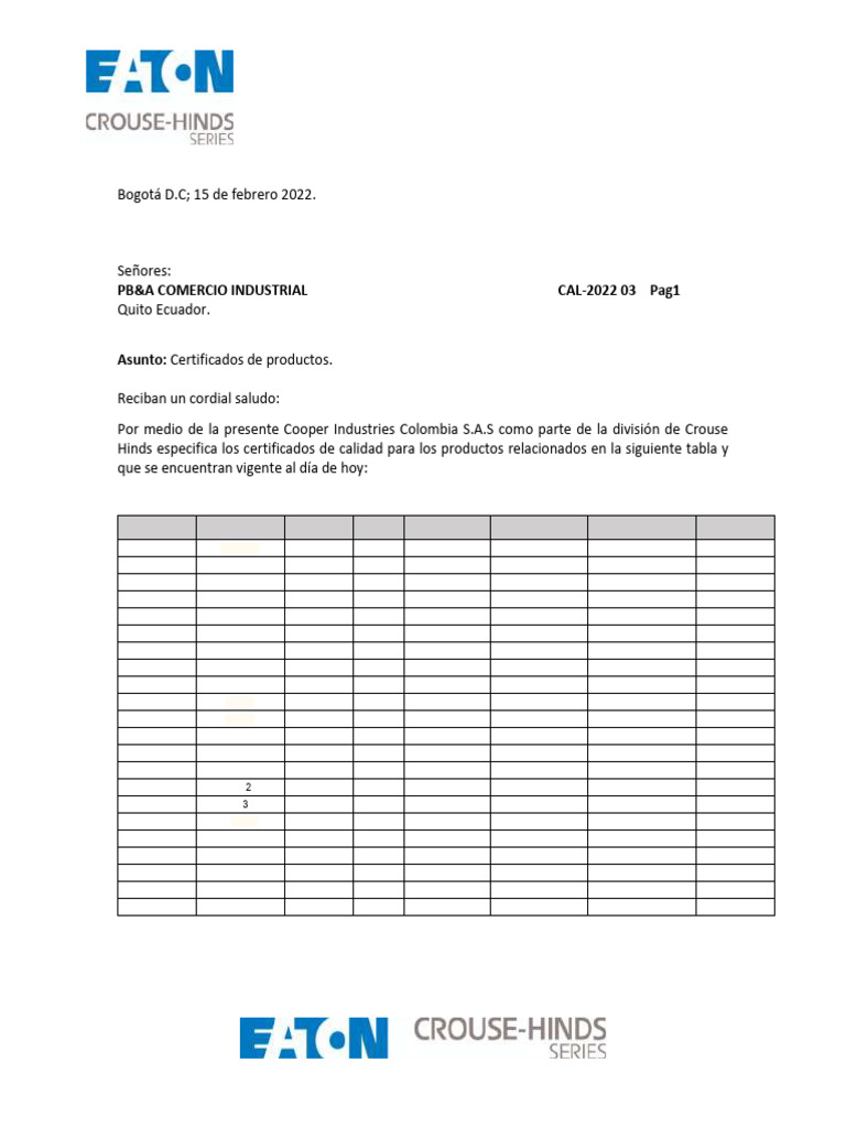 Certificado de Calidad Re21 | PDF