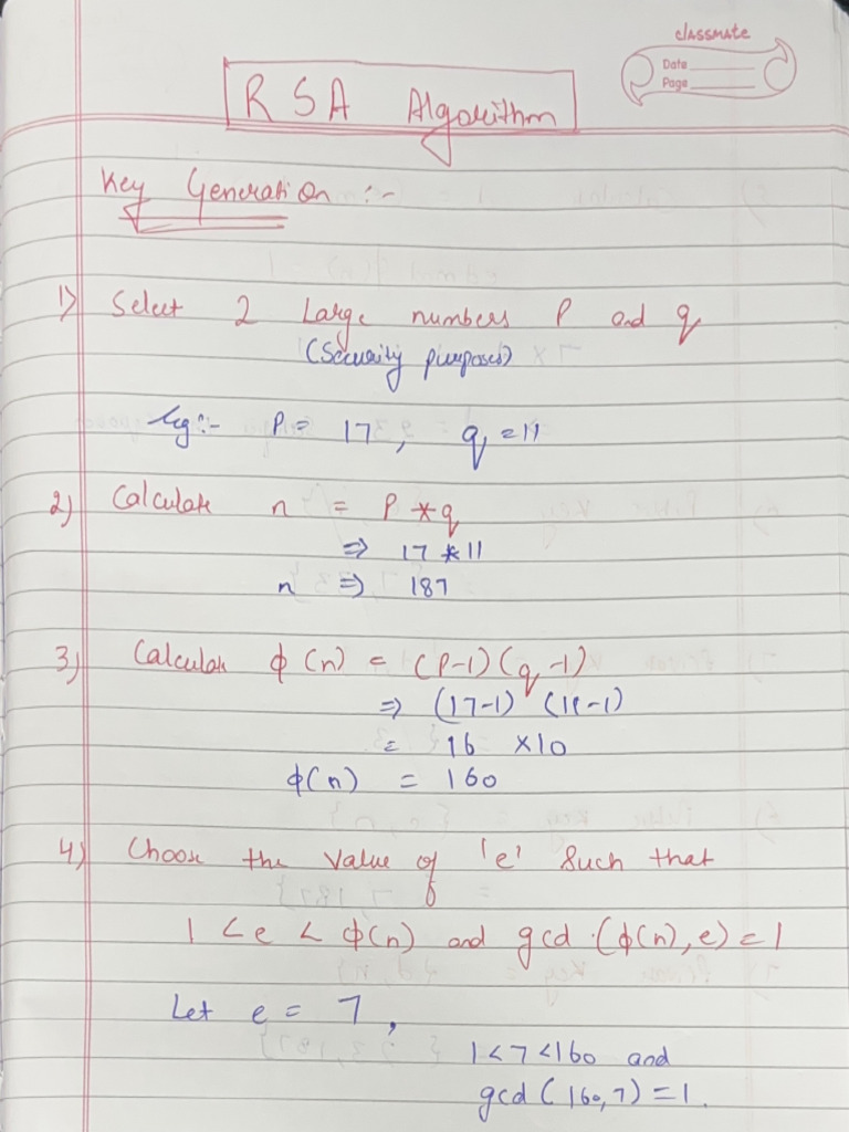 INS RSA Algorithm | PDF