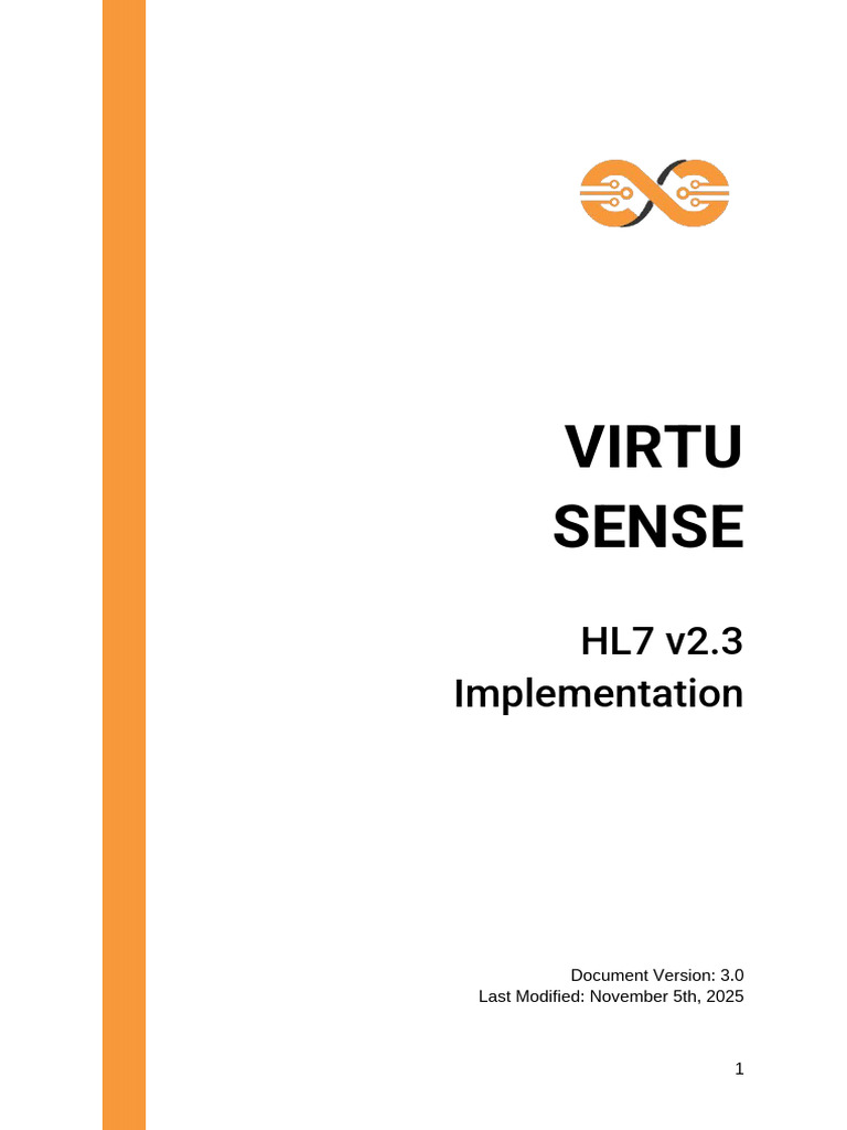 Virtusense HL7 v2.3 Implementation (Doc v3) | PDF | Communications ...