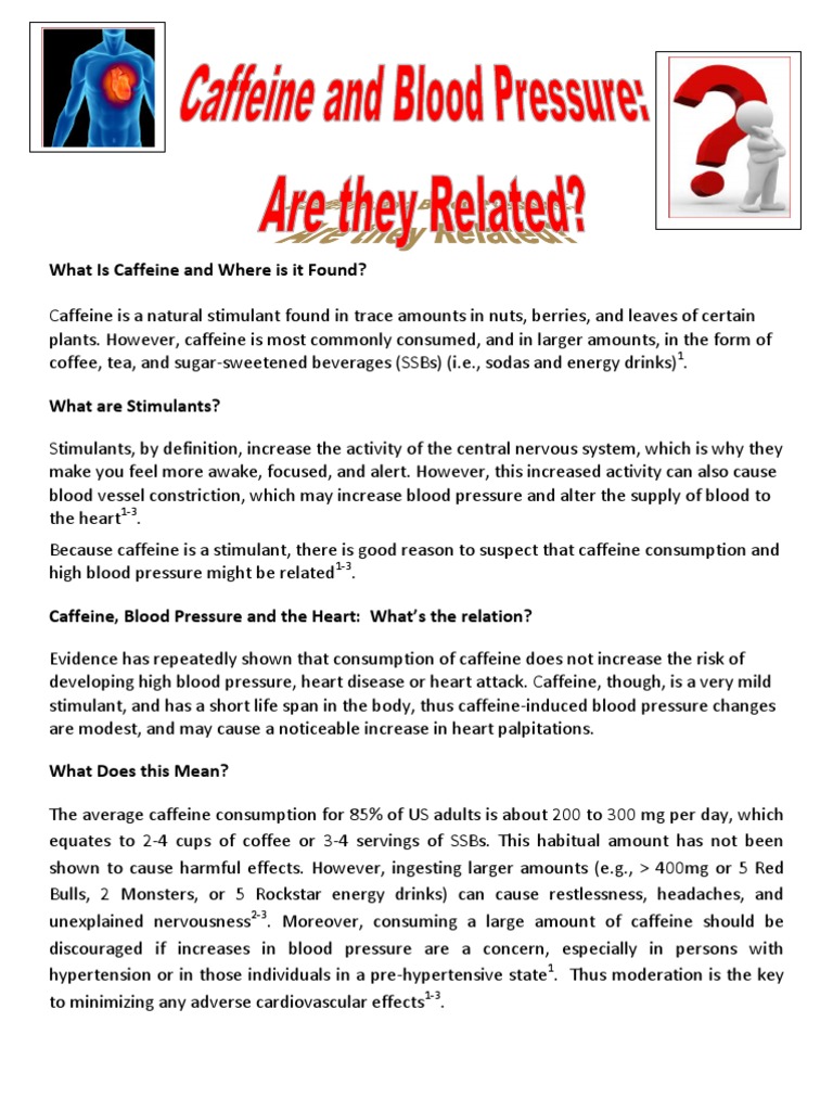 Caffeine and Blood PressureHandout1 Caffeine Drink Free 30day Trial Scribd