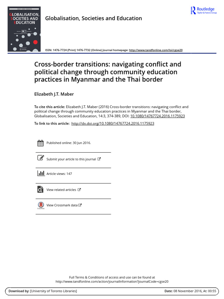 Cross-Borde Transitions Navigating Conflict and Political Change ...