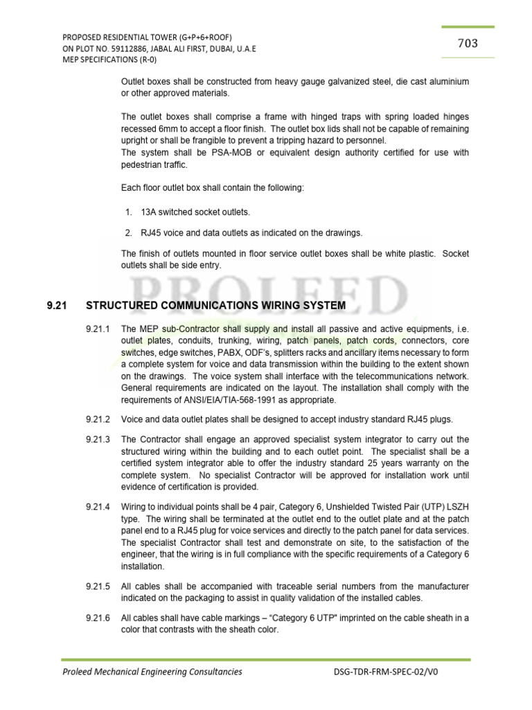 9.21 Structured Communications Wiring System | PDF | Electrical ...