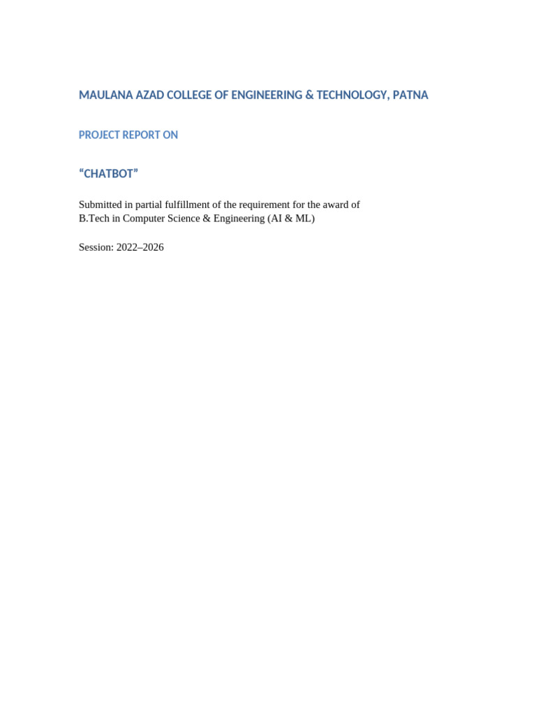 CHATBOT Project Report Final | PDF | Unified Modeling Language | Computing