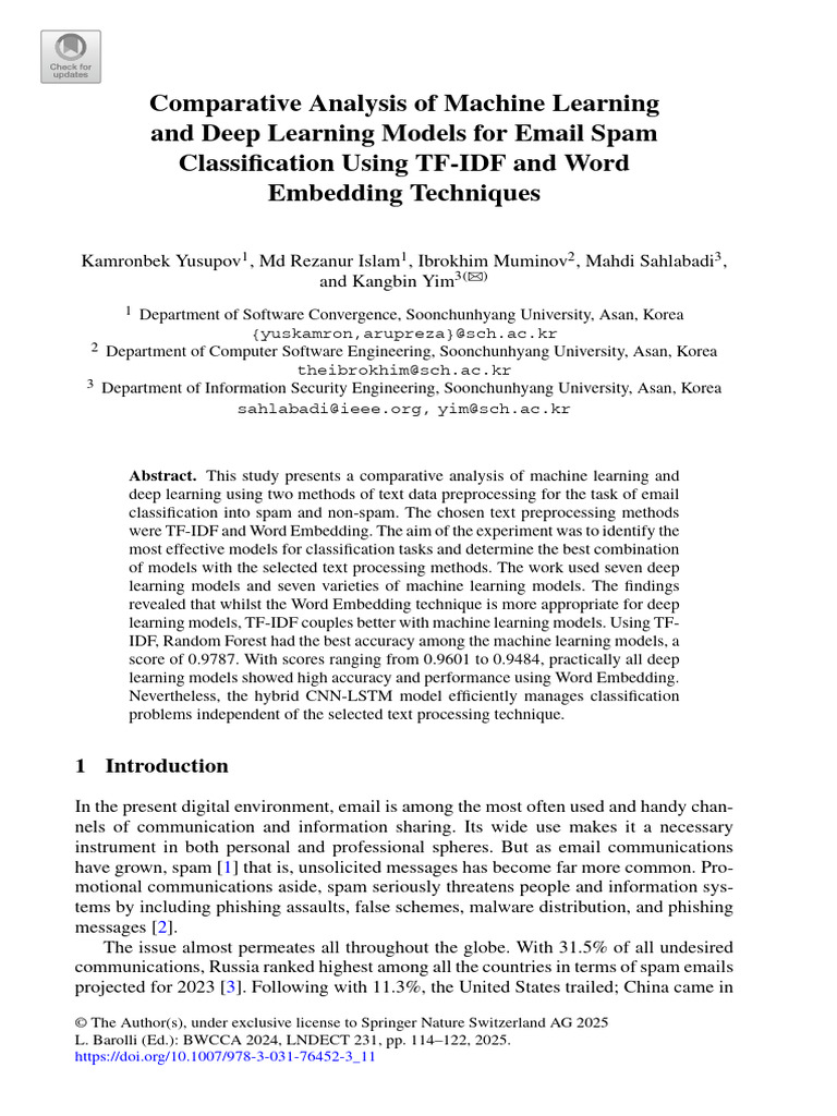 Comparative Analysis of Machine Learning and Deep Learning Models For ...