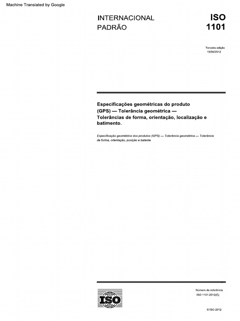 Iso 1101 - PT | PDF