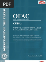 OFAC - Treasury - Cuba Sanctions