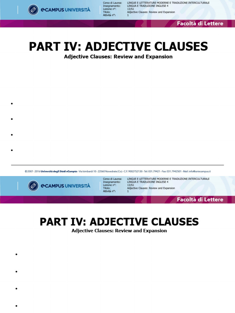 Parte Introduttiva 2 Lezione 13 | PDF | Semantic Units | Language Mechanics