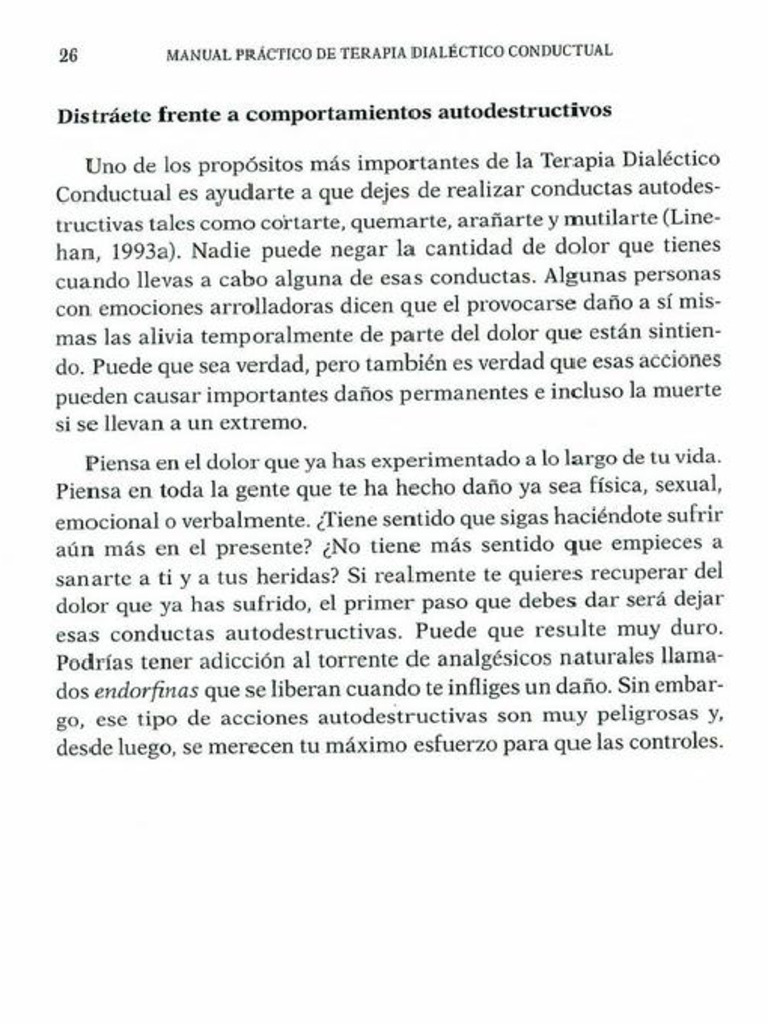 Distráete Frente A Comportamientos Autodestructivos | PDF