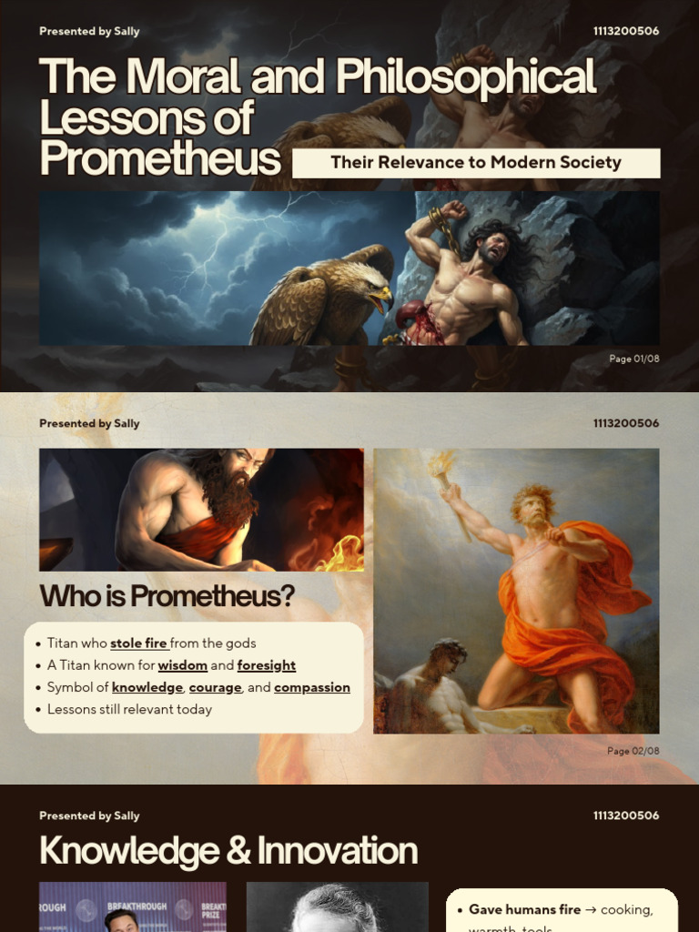 Prometheus Presentation - Greek Literature 2 | PDF | Prometheus
