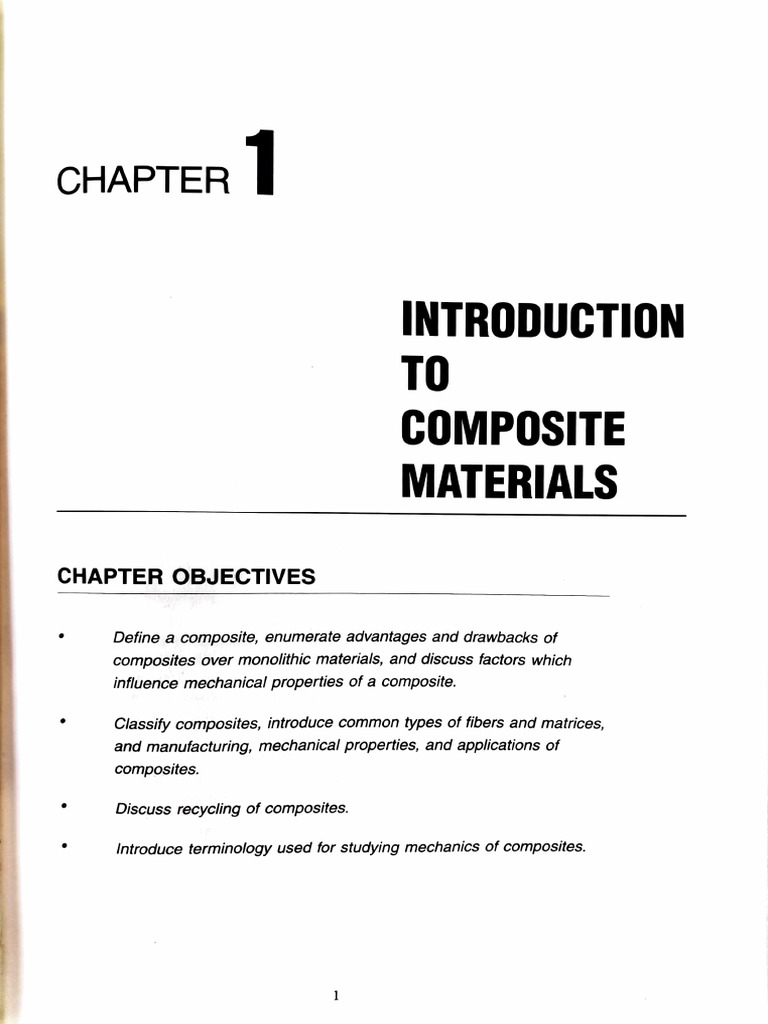 Mechanics of Composite Materials - Autar K. Kaw - Chapter 1 | PDF