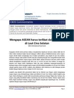 CBDS Commentaries No.1 2012 ASEAN Dan Laut Cina Selatan