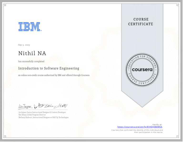 Certificate Software Engineering | PDF