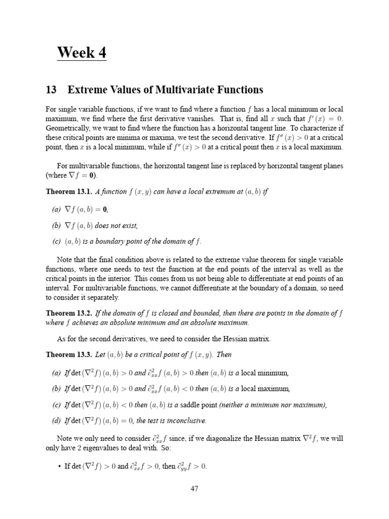 Week 4 | PDF | Differential Calculus | Mathematical Objects
