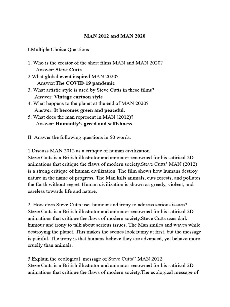 Lit&Envt - Module 3 - Combined Answers | PDF | Nature | Earth