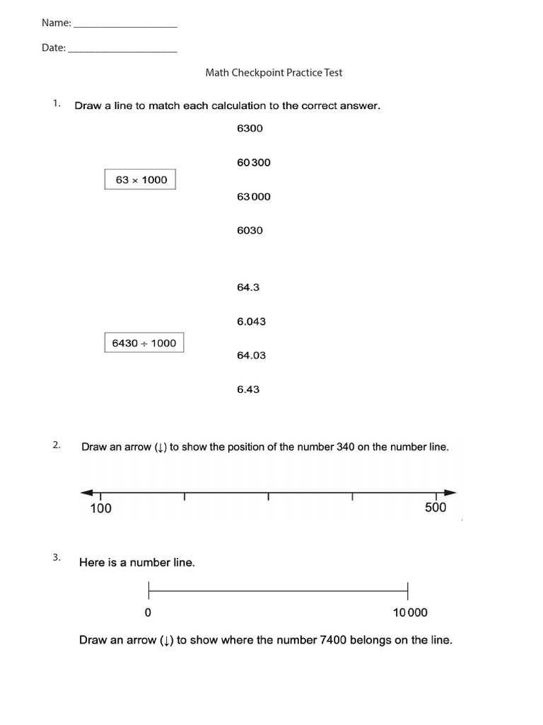 Math Practice Test 1 | PDF