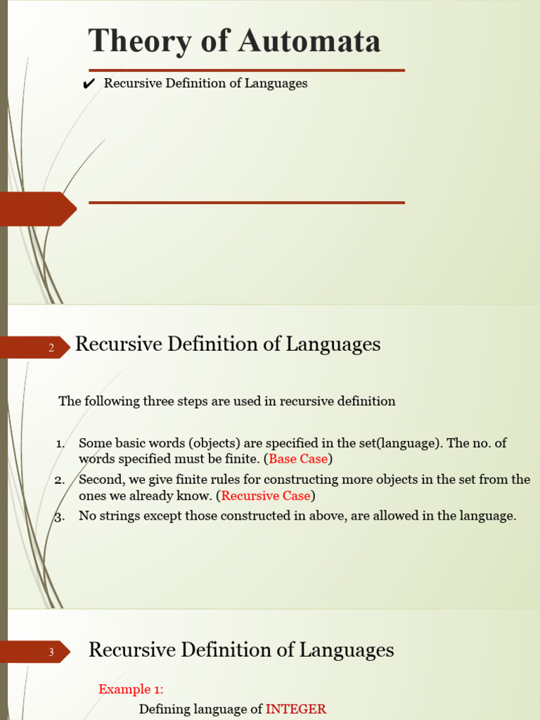Lecture 3-Recursive Expression | PDF | Integer | Computer Programming