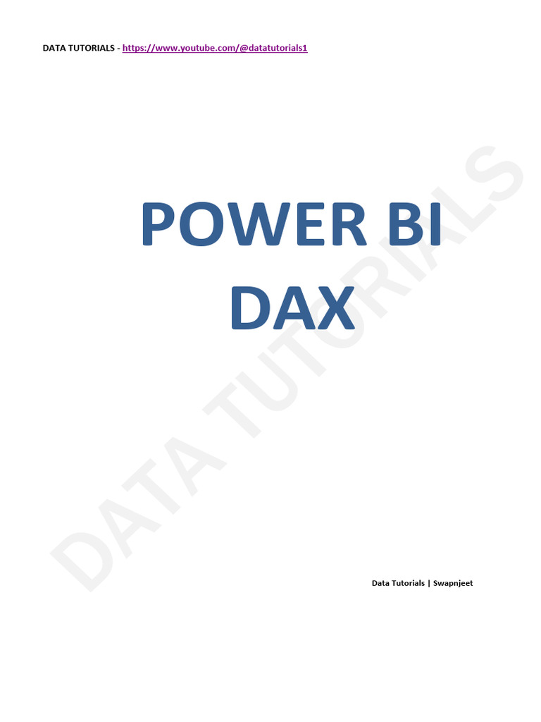 Power BI DAX Notes | PDF | Average | Function (Mathematics)