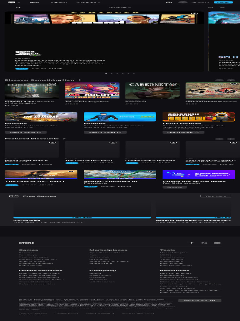 Epic Games Store Download & Play PC Games, Mods, DLC & More - Epic ...