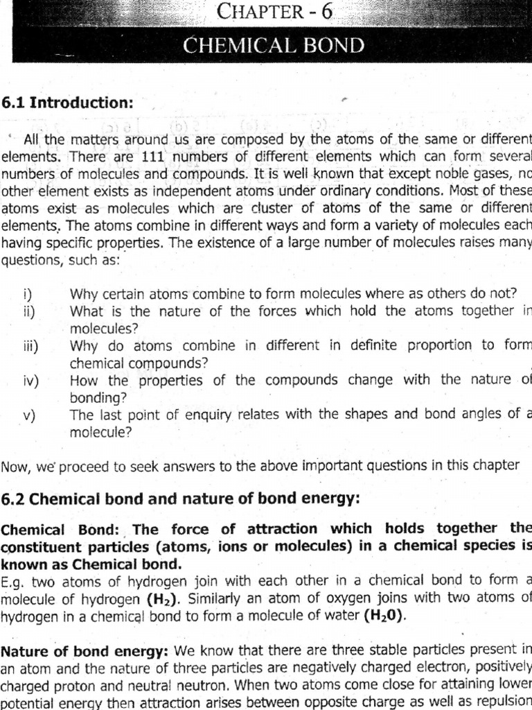 Chemical Bond HSC | PDF | Ion | Ionic Bonding