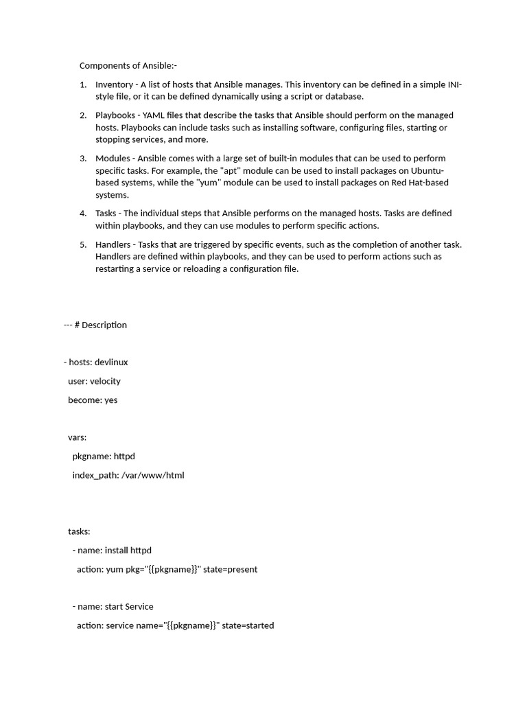 Components of Ansible | PDF