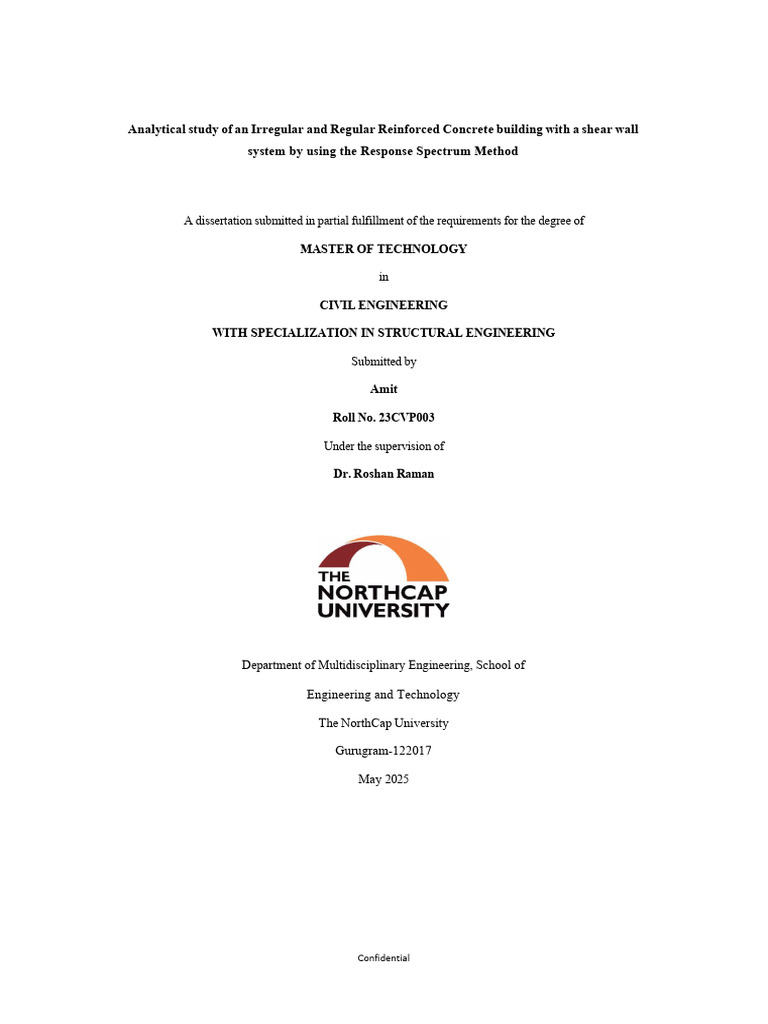 Amit 23cvp003 Project Report | PDF | Earthquake Engineering | Strength ...