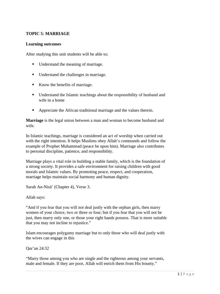 Term 2 Marriage | PDF | Marriage | Chastity