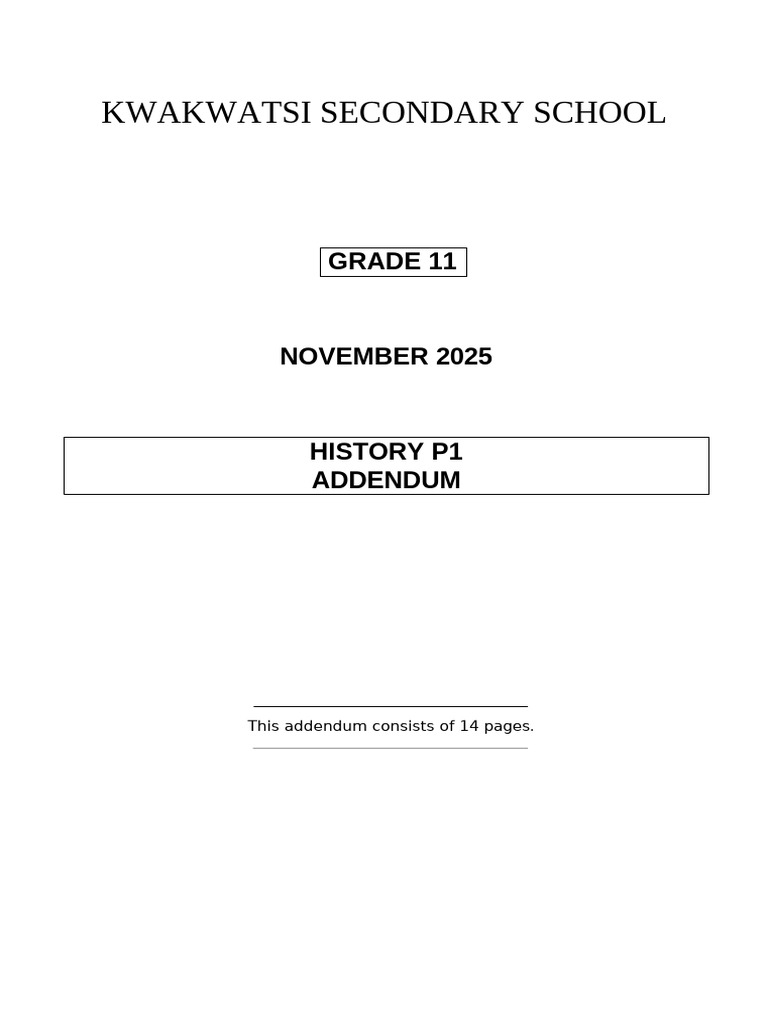History p1 Adden Gr11 Nov 2024 Eng D Watermark | PDF | New Deal | Great ...