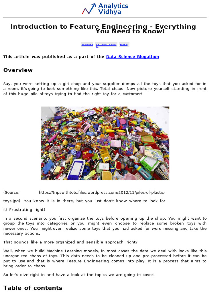 Feature Engineering in Machine Learning | PDF | Machine Learning | Data