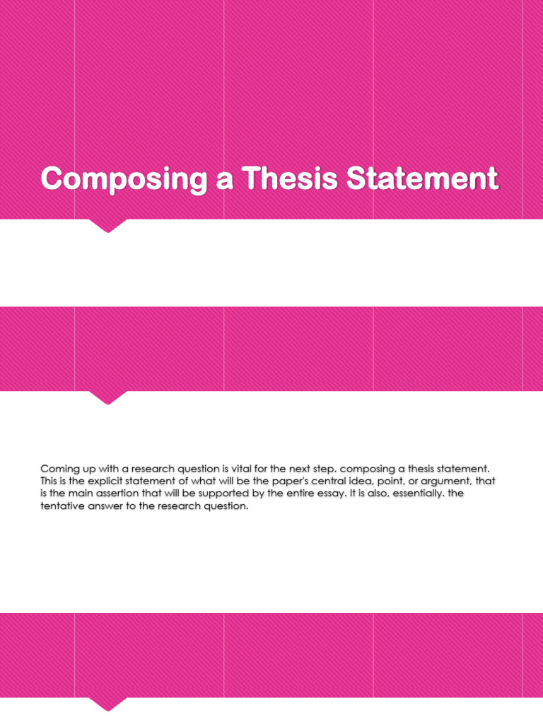 Composing A Thesis Statement | PDF | Essays | Thesis