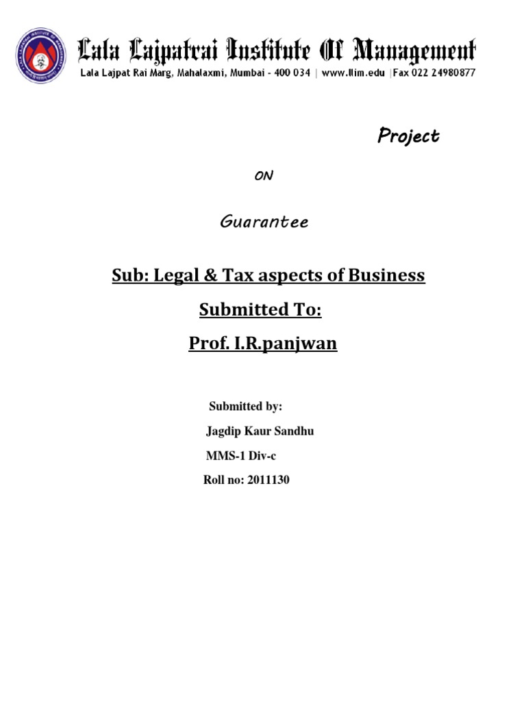 Guarantee Case Law PDF Guarantee Private Law