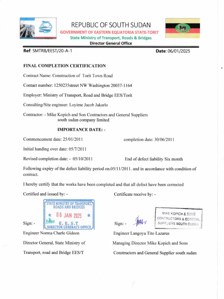 Completion Certificate - 102209 | PDF | Transport | Transport ...