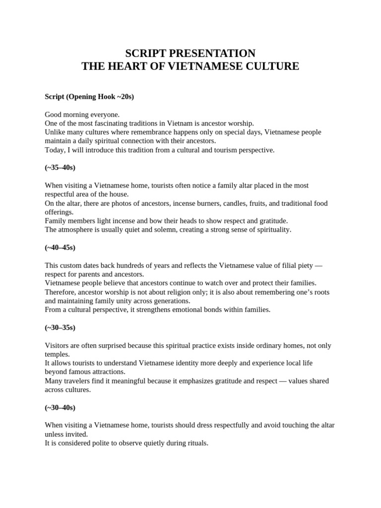 Script Presentation (Individual Work) | PDF