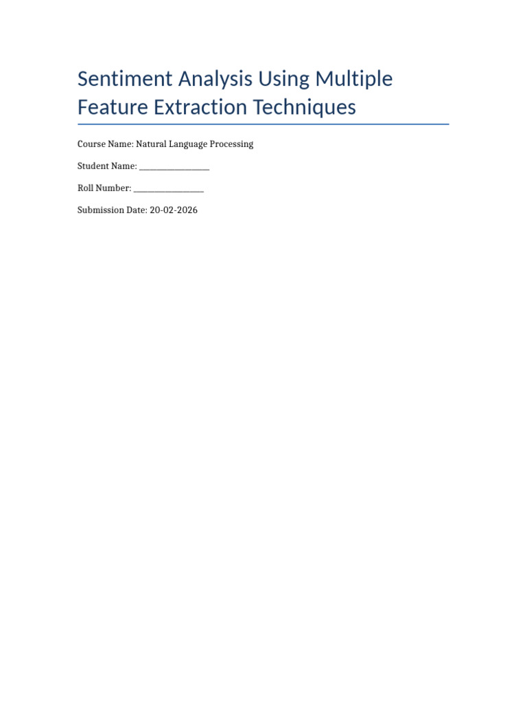 NLP Sentiment Analysis Assignment | PDF | Computational Neuroscience ...