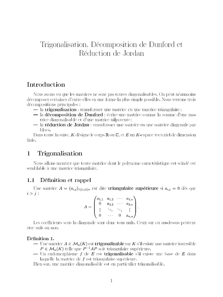 Chapitre4 Trigonalisation Bon 1 8 1 7 | PDF