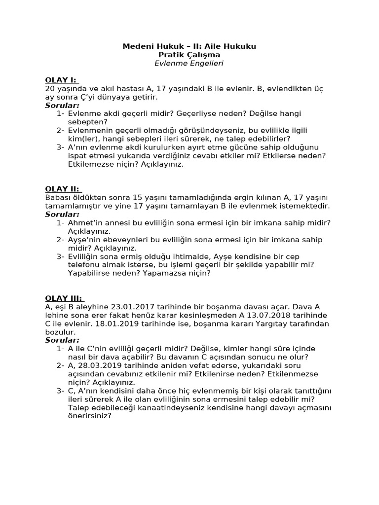 Evlenme Engelleri PC | PDF