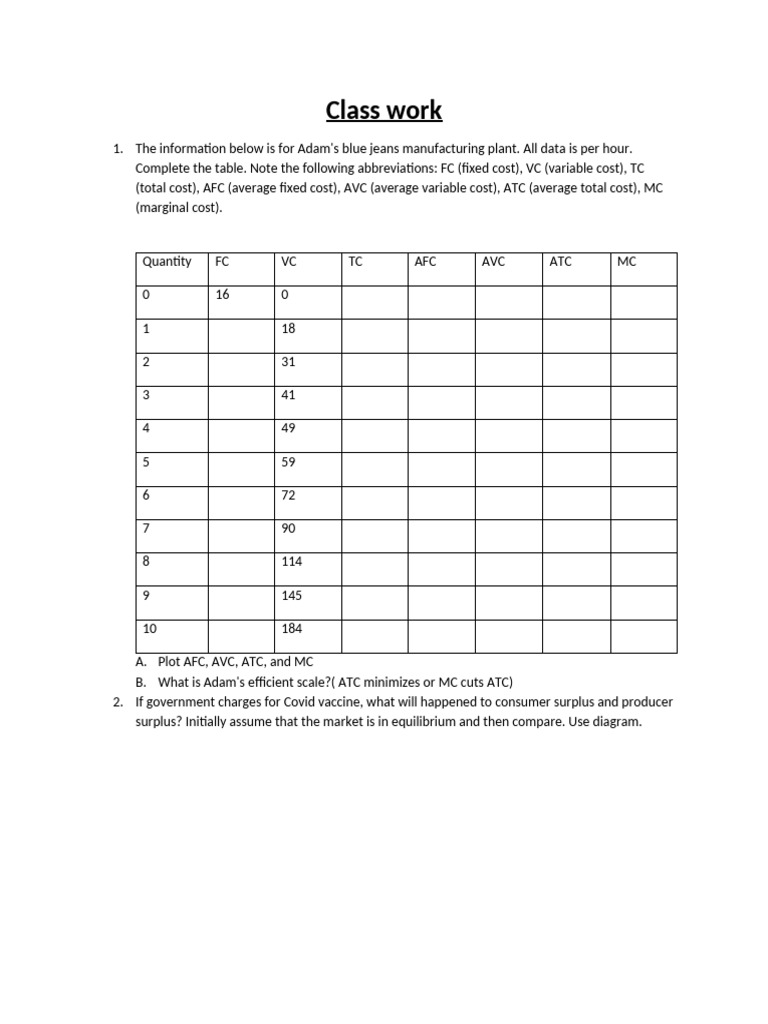 Class Work 2 | PDF