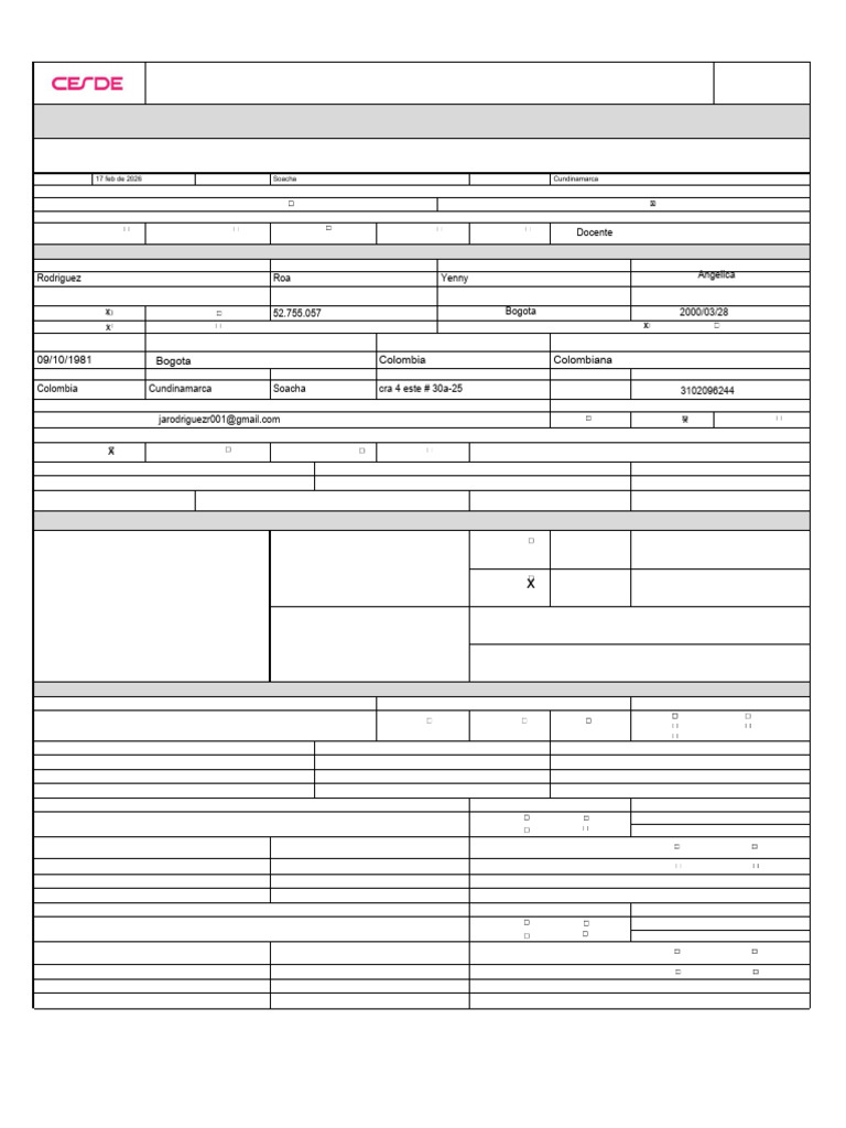 2formulario Contraparte Feb 17 2026 | PDF