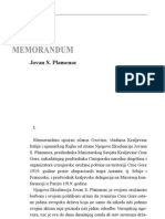 Jovan Plamenac - Memorandum