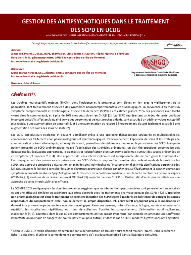 Annexe 4 Fiche RUSHGQ Antipsy SCPD 2sept2025 | PDF | Neuroleptique ...
